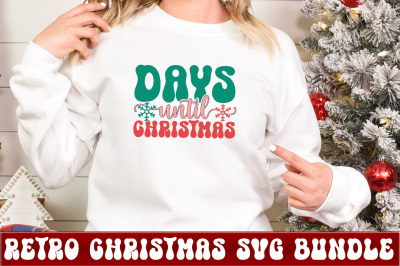 Days Until Christmas Retro SVG