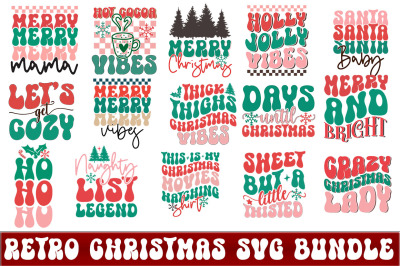 Retro Christmas SVG Design bundle