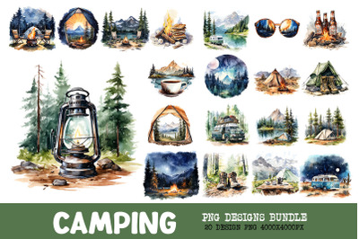Camping Lover Vibes Bundle Design