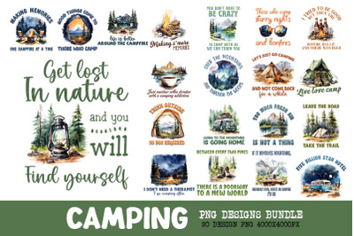 Retro Camping Life Bundle Design