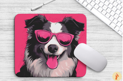 Cute Pink Australian Shepherd Mouse Pad