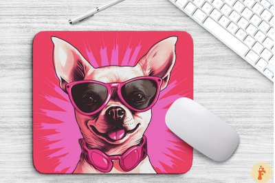 Cute Pink Chihuahua Mouse Pad