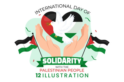 12 International Day of Solidarity with the Palestinian People Illustr