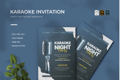 Karaoke - Party Invitation