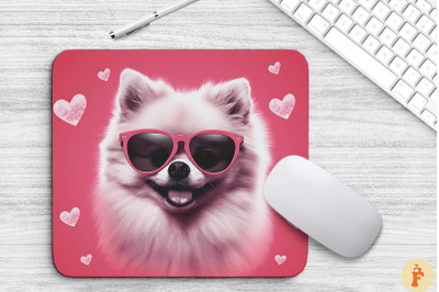 Cute Pink Pomeranian Mouse Pad