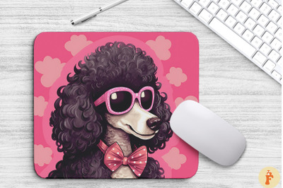 Cute Pink Poodle Mouse Pad