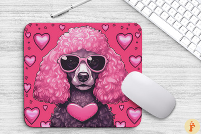 Cute Pink Poodle Mouse Pad