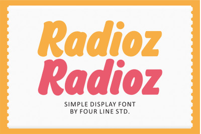 Radioz  - Simply Playful Display font
