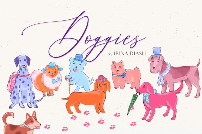 Doggies - Patterns, Illustrations