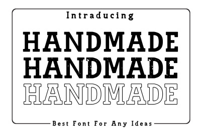 Handmade, Sans serif font, Handmade Regular, Handmade Simple