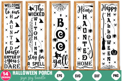 Halloween Porch Sign Svg Bundle