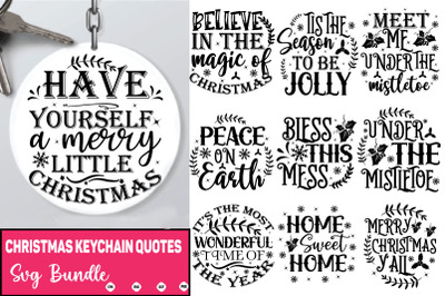 Christmas Keychain SVG Bundle