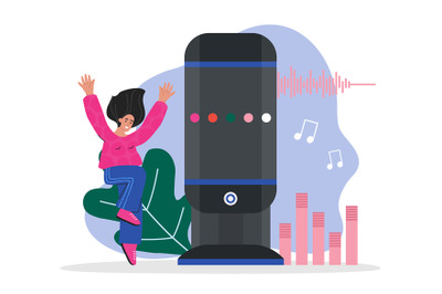 Interactive smart speaker or voice assistant for music