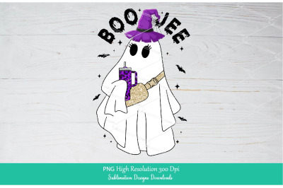 Boo Jee PNG, Cute Girly Ghost Sublimation Design