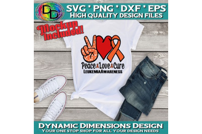 Peace Love Cure Leukemia&2C; Cancer Ribbon Svg&2C; Ribbon Svg&2C; Orange Ribbon