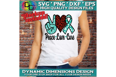 Peace Love Cure SVG PNG PDF Instant Download, Cancer Awareness Svg, Sv