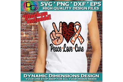 Peace Love Cure SVG PNG PDF Instant Download, Cancer Awareness Svg, Sv