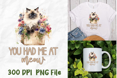 You Had Me At Meow Retro Wild Flowers