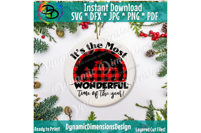 Most wonderful time fo the year SVG&2C; Christmas Tree SVG&2C; Christmas SVG