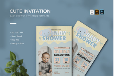 Cute - Baby Shower Invitation
