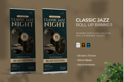 Classic Jazz - Roll Up Banner