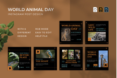 World Animal Day - Instagram Post