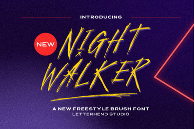 Night Walker - Freestyle Brush Font