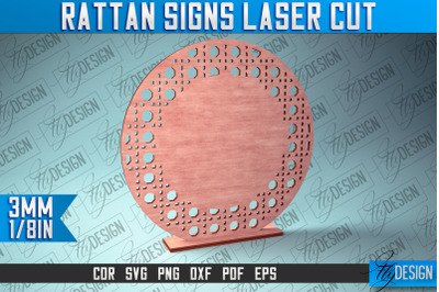 Rattan Sign Laser Cut SVG | Laser Cut SVG Design