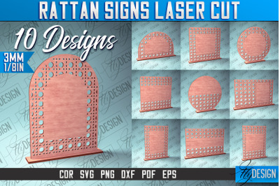 Rattan Sign Laser Cut SVG | Laser Cut SVG Design