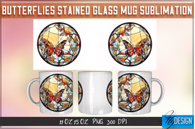 Butterflies Stained Glass 11 | 15 Oz Mug Sublimation