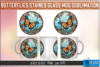 Butterflies Stained Glass 11 | 15 Oz Mug Sublimation