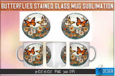 Butterflies Stained Glass 11 | 15 Oz Mug Sublimation