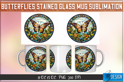 Butterflies Stained Glass 11 | 15 Oz Mug Sublimation