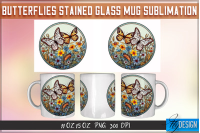 Butterflies Stained Glass 11 | 15 Oz Mug Sublimation