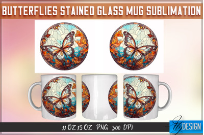 Butterflies Stained Glass 11 | 15 Oz Mug Sublimation