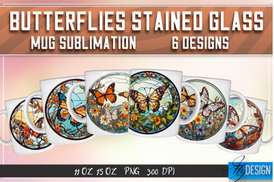 Butterflies Stained Glass 11 | 15 Oz Mug Sublimation