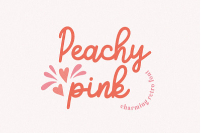 Peachy Pink Charming Retro Font