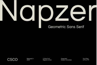 Napzer - Geometric Sans Serif
