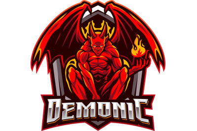 Demonic esport mascot logo design