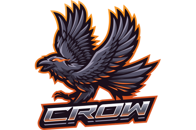Crow esport mascot logo design