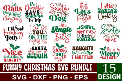 Funny Christmas SVG Design Bundle