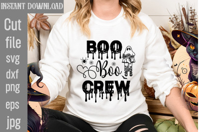 Boo Boo Crew SVG cut file&2C; Halloween SVG Bundle&2C; Retro Halloween Bundl