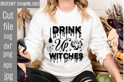 Drink Up Witches SVG cut file&2C; Halloween SVG Bundle&2C; Retro Halloween B