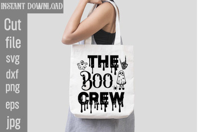 The Boo Crew SVG cut file, Halloween SVG Bundle, Retro Halloween Bundl