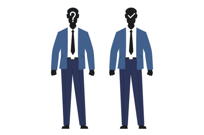 Male anonymous, unknown faceless user, incognito business person with