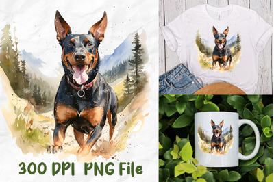 Vintage Doberman Dog Lover Hiking Lover