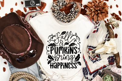 Fall And Pumpkins Bring Happiness SVG Cut File | Autumn Fall SVG