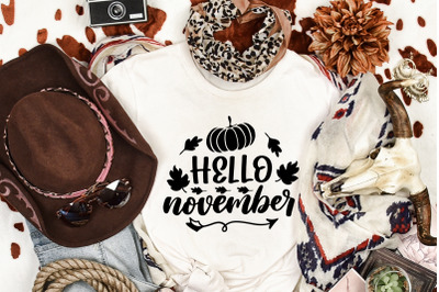 Hello November SVG Cut File | Autumn Fall SVG