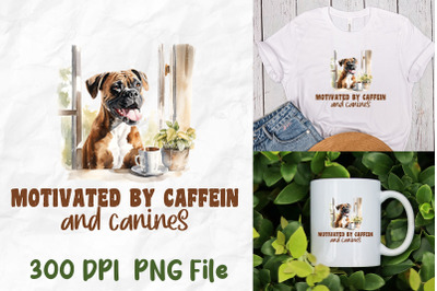 Motivated By Caffein Canines Dog Lover