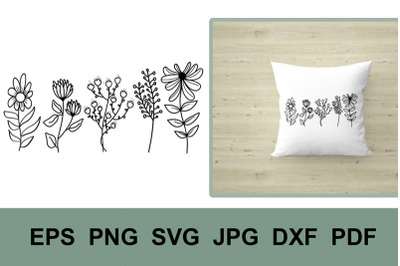 Wildflowe SVG| Flowers SVG Design